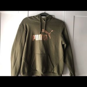 Navy Green Puma Hoodie.